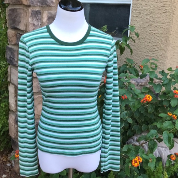 HOLLISTER CO. Green Striped long sleeve Shirt - Picture 6 of 6